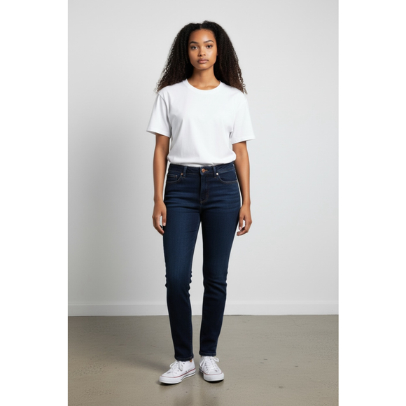 Women's Judy Blue Dark Blue Pull On Skinny Jeans Size 7 - Picture 5 of 7